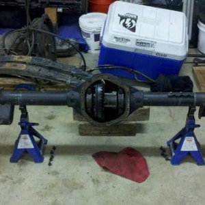 Up graded rear Dana 44 with a LSD and axle rebuilt with all new bearings and seals.
